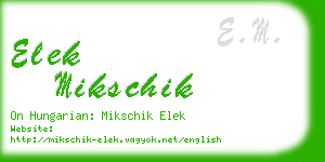 elek mikschik business card